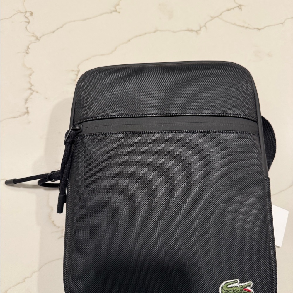 Lacoste Men's Black Messenger Bag